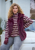 Exxcellent Gilet 26WBE09 836 warm aubergine
