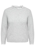 Only Carmakoma Trui 15379400 179073001-Light Grey Melange/Cloud Dancer Lac