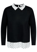 Only Carmakoma Blouse 15355667 177911005-Black/Polka dot