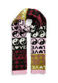 Pieces Curve SHAWLS 17166754 241895001-Cradle Pink/Peace-Love-Teddy