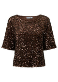 Pieces Curve Blouse 17170484 276535001-Chicory Coffee/Brown sequins
