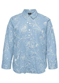 Vero Moda Curve Blouse 10348222 181684001-Cashmere Blue/Snow white emb thread