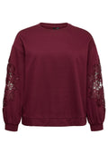 Vero Moda Curve Jas 10350042 199051001-Windsor Wine/WINDSOR WINE CROCHET