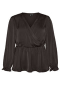 Vero Moda Curve Blouse 10303139 297957-Chocolate Torte