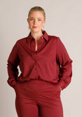 Yest Curve Blouse A006444 Wine Red