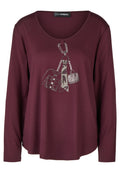 Doris Streich T-Shirt 213 270  Aubergine