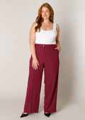 Base level curvy Broek 7000127 Wine Red
