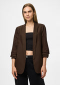 Pieces Curve Blazer 17118987 302664-Hot Fudge