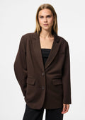 Pieces Curve Blazer 17162061 302664-Hot Fudge