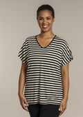 Sandgaard T-Shirt SG103-1 Striped Black/Offwhite