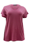 Sandgaard T-Shirt SG103-1 Striped Pink/Army