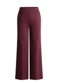 Yest Curve Broek A006439 Wine red/grey melange