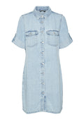 Vero Moda Curve Jurk 10325019 178000-Light Blue Denim
