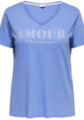 Only Carmakoma LM T-Shirt 15372129 177937001-Ultramarine/Amour