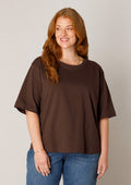 Base level curvy Top 7000134 Brown