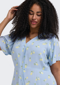 Only Carmakoma Jurk 15331156 193179006-Cashmere Blue/LEMON