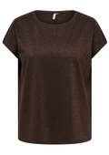 Only Carmakoma Blouse 15361742 237375008-Coffee Bean/Coffee Bean glitter