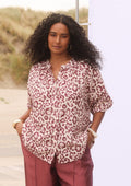 Yest Curve Blouse A006370 8939 plum/multi colour