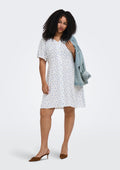 Only Carmakoma Jurk 15331156 177922004-Cloud Dancer/SOFIA FLOWER